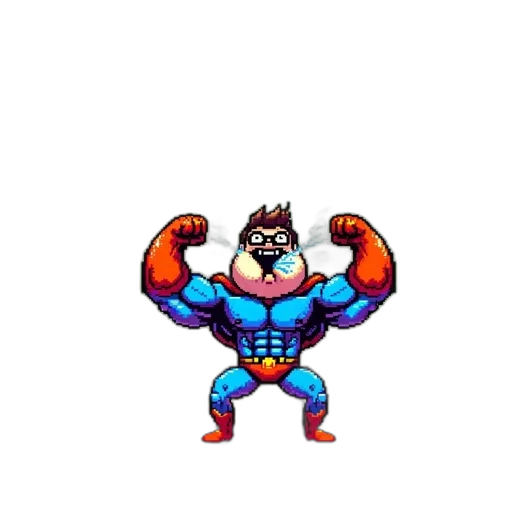robot, animal, creature, pixel art transparent PNG cut-out