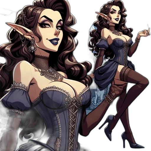 dress, concept art, fantasy art, comic book art transparent PNG cut-out