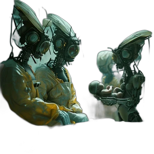 robot, mask, creature, concept art transparent PNG cut-out