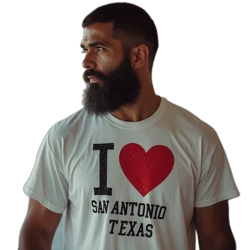man, beard, shirt, reads transparent PNG cut-out