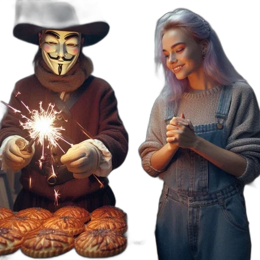 mask, food, concept art, fire transparent PNG cut-out