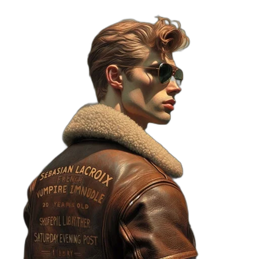 jacket, face, weapon, concept art transparent PNG cut-out