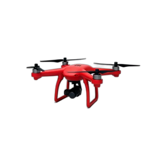 robot, red, drone, black transparent PNG cut-out