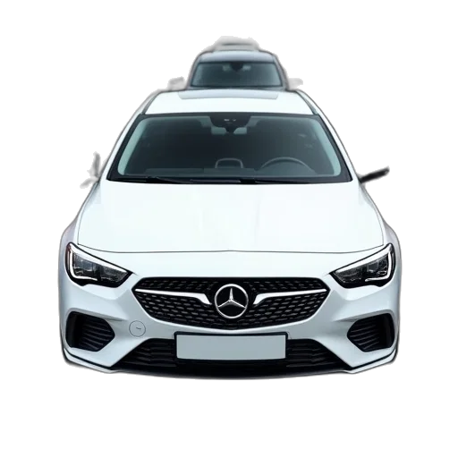 car, 3d render, white, opel transparent PNG cut-out