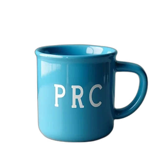 3d render, photorealistic, blue, mug transparent PNG cut-out