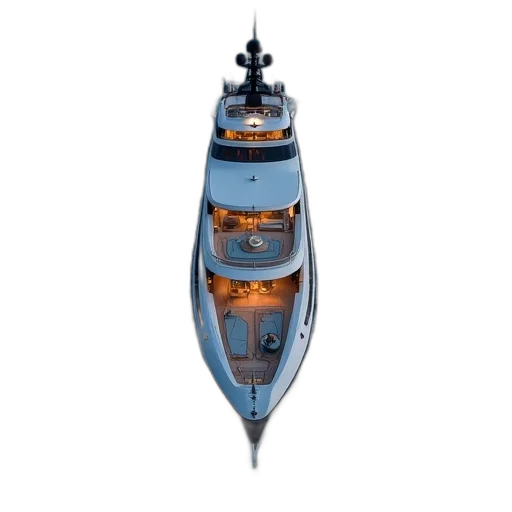 3d render, luxury, ship, sea transparent PNG cut-out