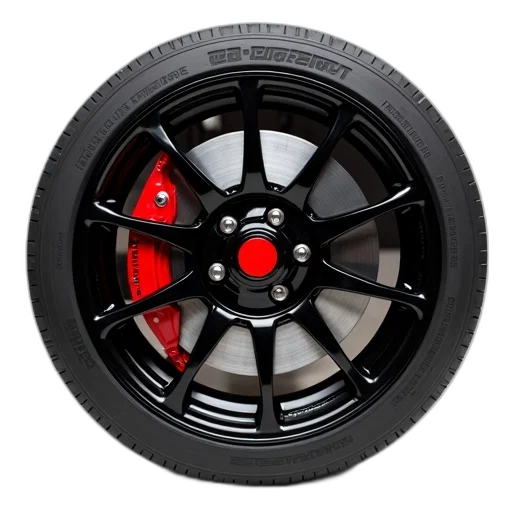 car, 3d render, black, red transparent PNG cut-out