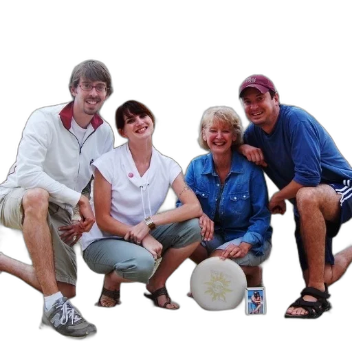 staff, umbrella, hat, group transparent PNG cut-out