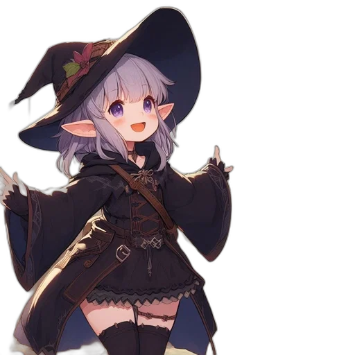 staff, hat, weapon, dress transparent PNG cut-out