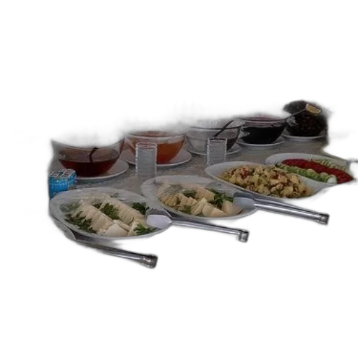 food, buffet, table, various transparent PNG cut-out