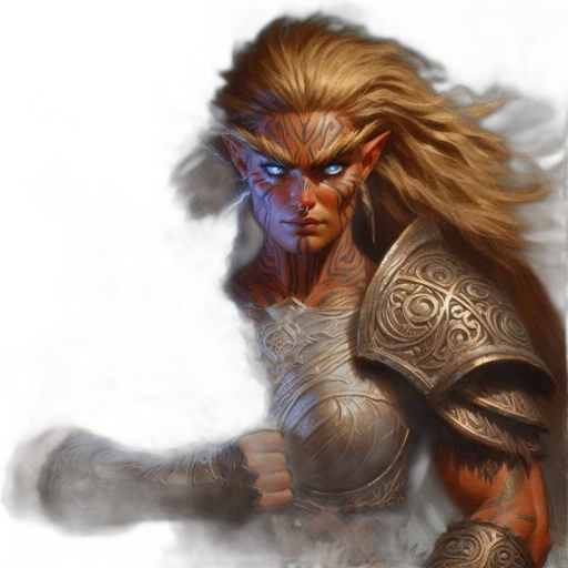 face, fantasy art, concept art, photorealistic transparent PNG cut-out