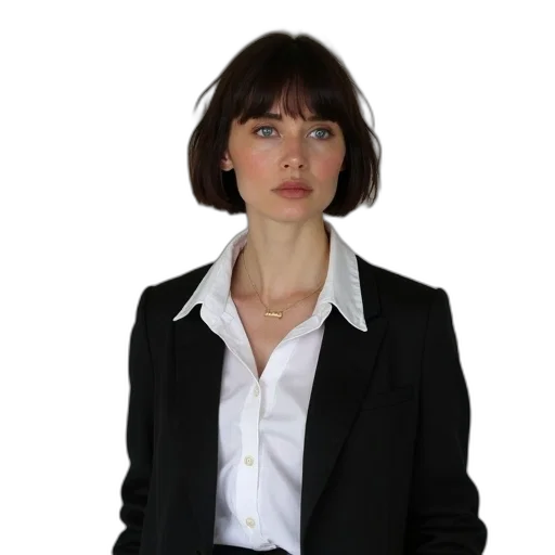 jacket, staff, face, dress transparent PNG cut-out
