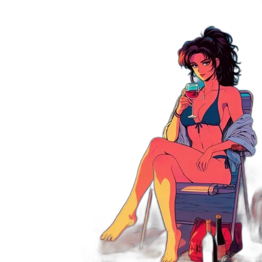 dress, comic book art, concept art, cyberpunk transparent PNG cut-out