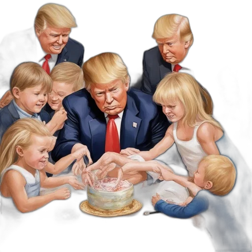 fire, family, gathers, around transparent PNG cut-out