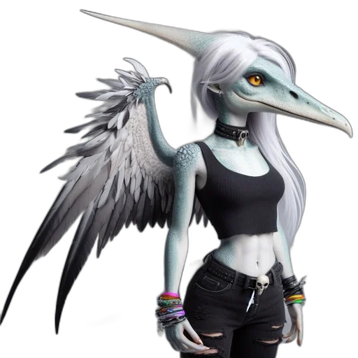 dragon, animal, creature, staff transparent PNG cut-out