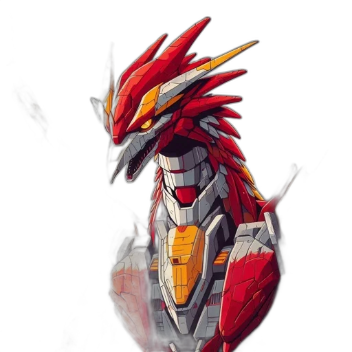 dragon, robot, weapon, mask transparent PNG cut-out