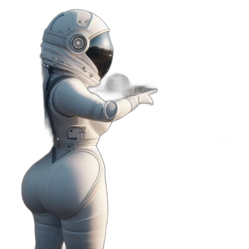 robot, dress, concept art, 3d render transparent PNG cut-out