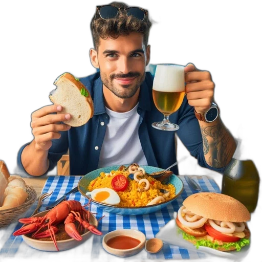 food, photorealistic, concept art, pixel art transparent PNG cut-out