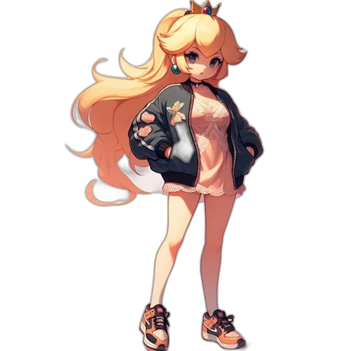 jacket, dress, staff, pixel art transparent PNG cut-out