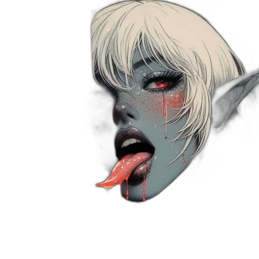 face, mask, creature, fantasy art transparent PNG cut-out