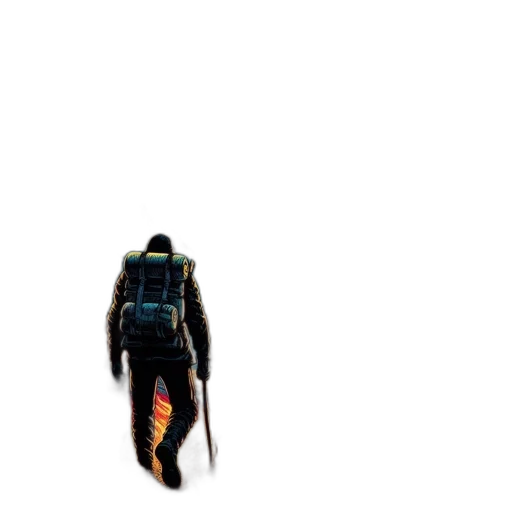 robot, jacket, creature, staff transparent PNG cut-out