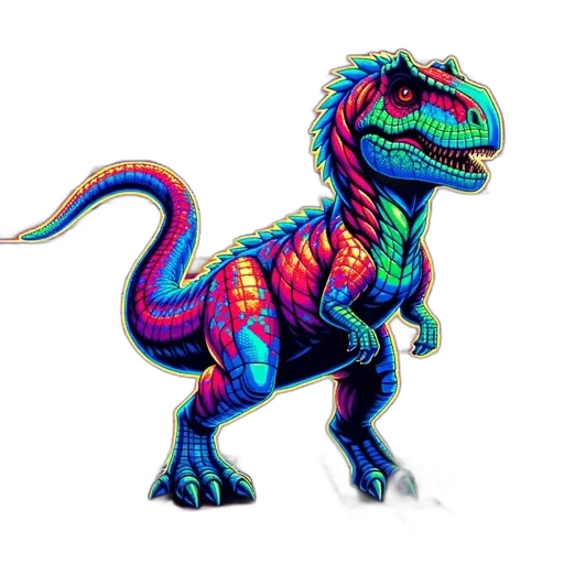 dragon, animal, creature, pixel art transparent PNG cut-out