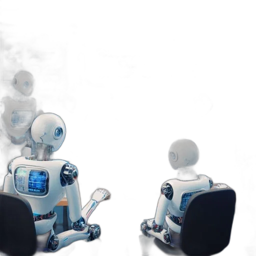 robot, concept art, 3d render, outer space transparent PNG cut-out