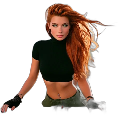 hair, jewelry, photorealistic, fantasy art transparent PNG cut-out