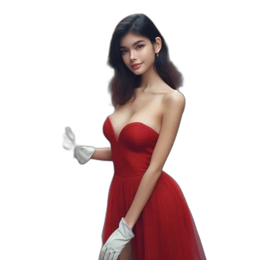 dress, jewelry, weapon, staff transparent PNG cut-out