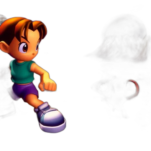mask, weapon, hair, shoes transparent PNG cut-out
