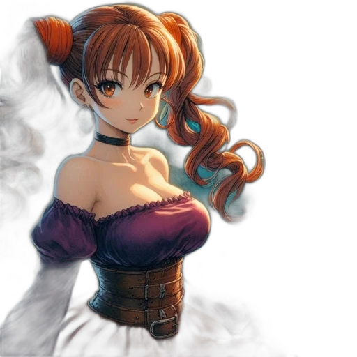 dress, crown, staff, fantasy art transparent PNG cut-out