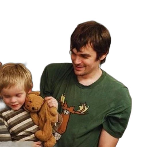 photorealistic, man, green, t-shirt transparent PNG cut-out