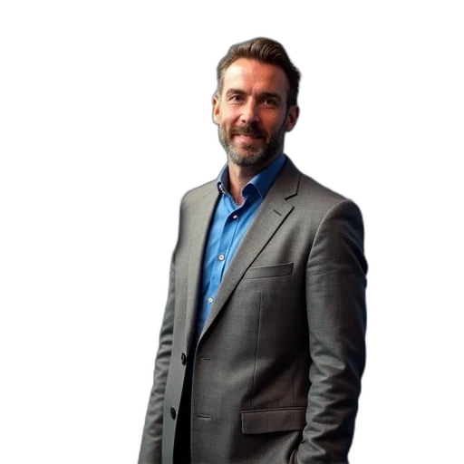 jacket, staff, man, gray transparent PNG cut-out