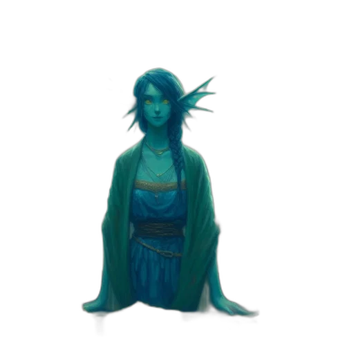 creature, staff, dragon, dress transparent PNG cut-out