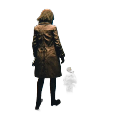 jacket, umbrella, staff, dress transparent PNG cut-out