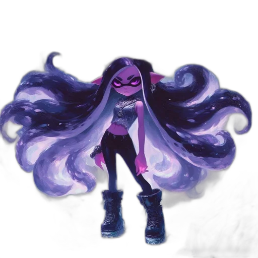 hair, mask, creature, jacket transparent PNG cut-out
