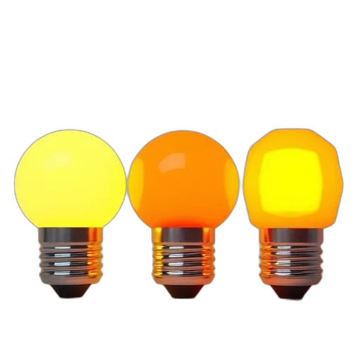 3d render, collection, three, led transparent PNG cut-out
