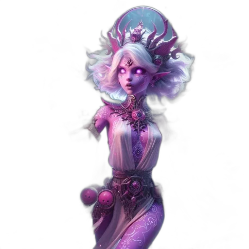 staff, dress, crown, creature transparent PNG cut-out