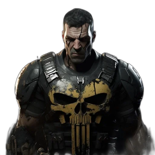 weapon, face, concept art, comic book art transparent PNG cut-out
