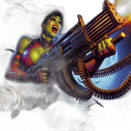 weapon, comic book art, concept art, cyberpunk transparent PNG cut-out