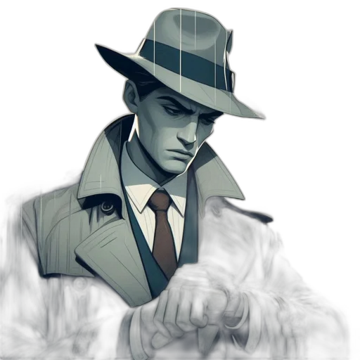 hat, jacket, face, staff transparent PNG cut-out