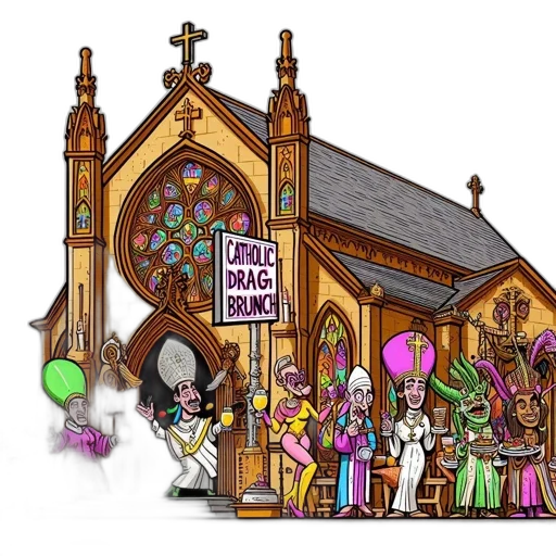 concept art, pixel art, cartoon, gothic transparent PNG cut-out