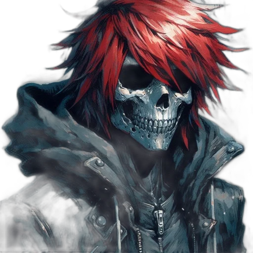 mask, jacket, face, concept art transparent PNG cut-out