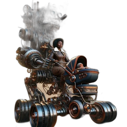 robot, weapon, car, staff transparent PNG cut-out