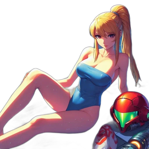 robot, dress, weapon, vaporwave transparent PNG cut-out