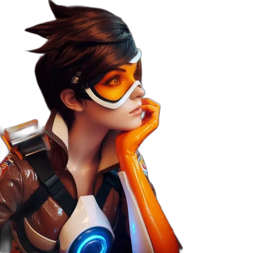 jacket, face, staff, robot transparent PNG cut-out
