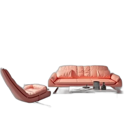 furniture, shoes, 3d render, contemporary transparent PNG cut-out