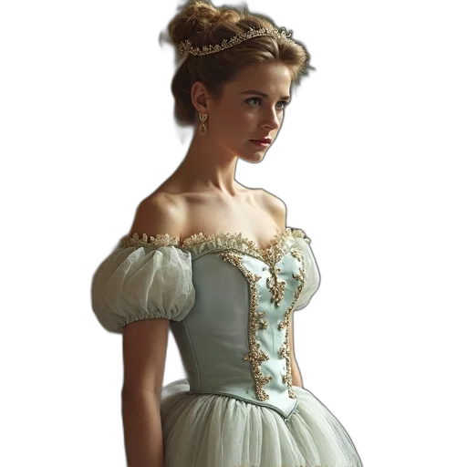 dress, crown, jewelry, face transparent PNG cut-out