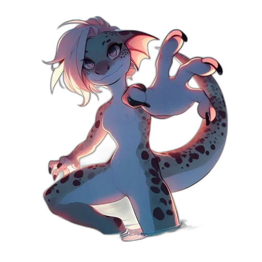 creature, dragon, animal, staff transparent PNG cut-out