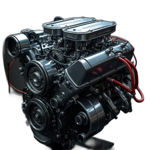car, 3d render, front, engine transparent PNG cut-out